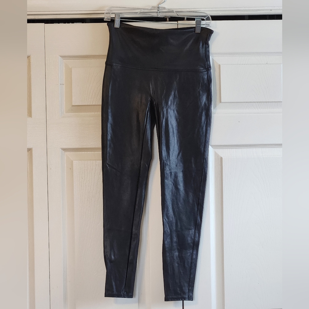 Spanx faux leather leggings- sz XL